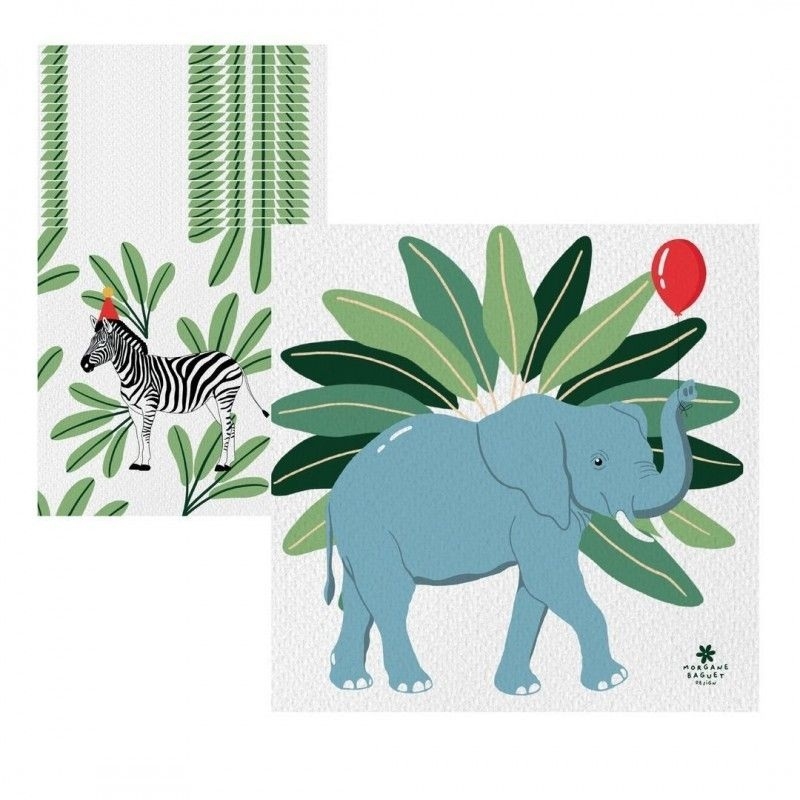 Serviettes - Animaux de la savane