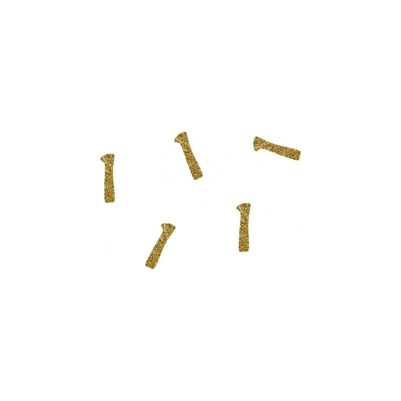 50 confettis à paillettes dorés - Chiffre 1