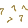50 confettis à paillettes dorés - Chiffre 7