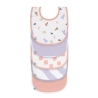 Pack de 5 bavoirs - Happy Fruits pêche/lilas