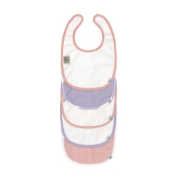 Pack de 5 bavoirs - Happy Fruits pêche/lilas