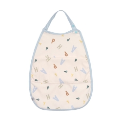 Grand bavoir avec poche - Happy Fruits bleu