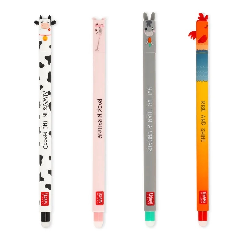 4 Stylos à encre effaçable - Farm sweet farm