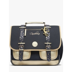 Grand cartable 41 cm - Navy gold léopard