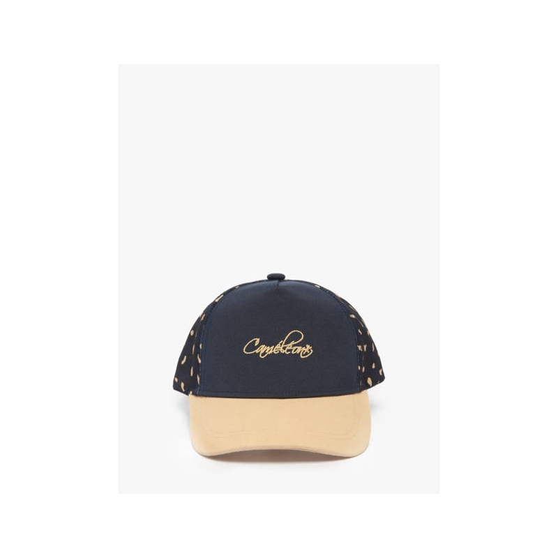 Casquette 52-56 cm - Navy gold leopard