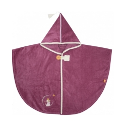 Cape de bain velours - Souris framboise
