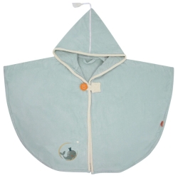 Cape de bain velours - Baleine lagon