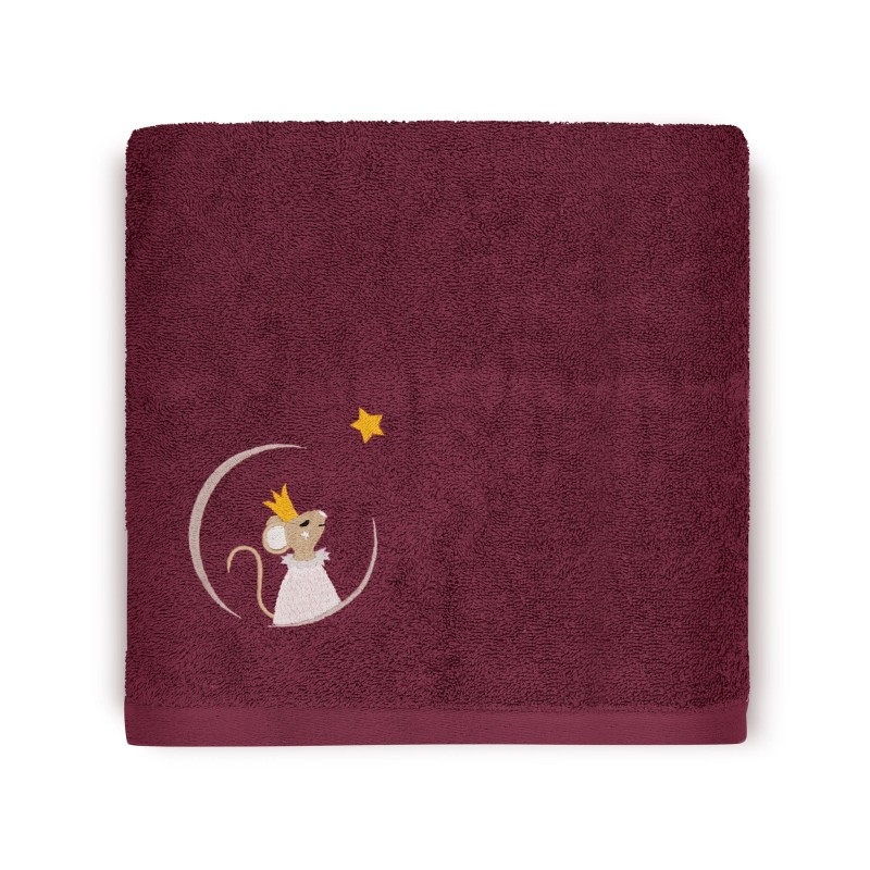 Serviette 70x140 - Souris framboise