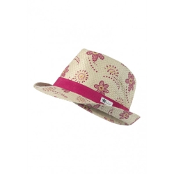 Chapeau de paille rose T45