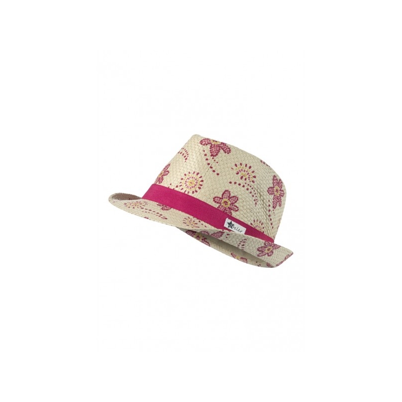 Chapeau de paille rose T45