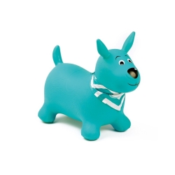 Sauteur chien turquoise