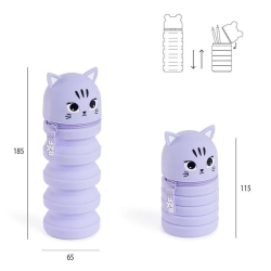 Trousse en silicone rétractable - Chat