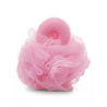 Eponge de douche rose bonbon