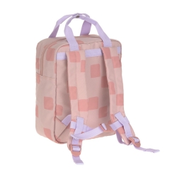 Mini sac à dos carré - Pattern Party rose