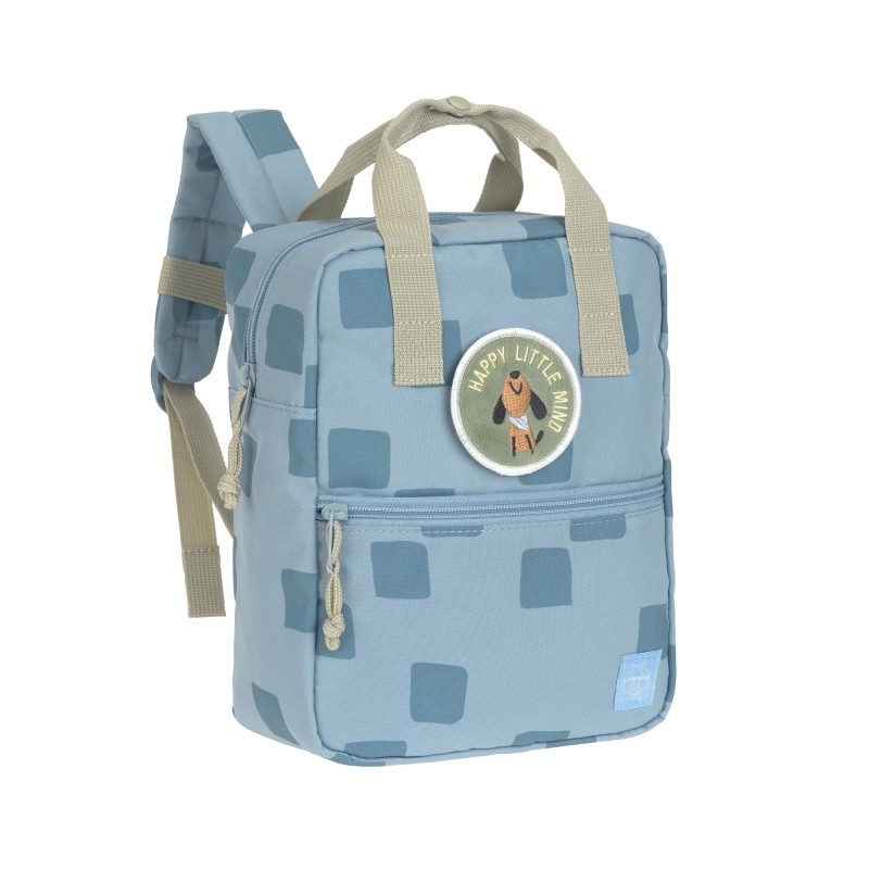 Mini sac à dos carré - Pattern Party bleu