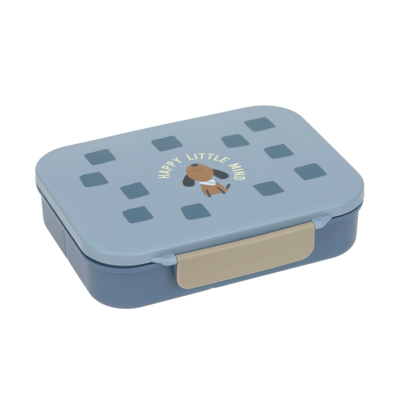 Boîte à gouter Bento  - Pattern Party bleu/vert