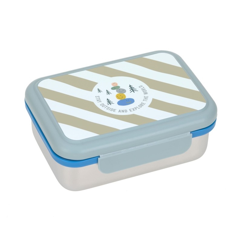 Boîte à gouter inox  - Sunny Explorer vert/bleu