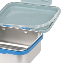 Boîte à gouter inox  - Sunny Explorer vert/bleu