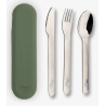 Citron - Set de 3 couverts avec étui en silicone Vert