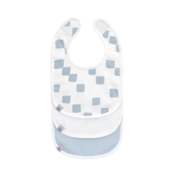Pack de 3 bavoirs - Happy Fruits bleu clair