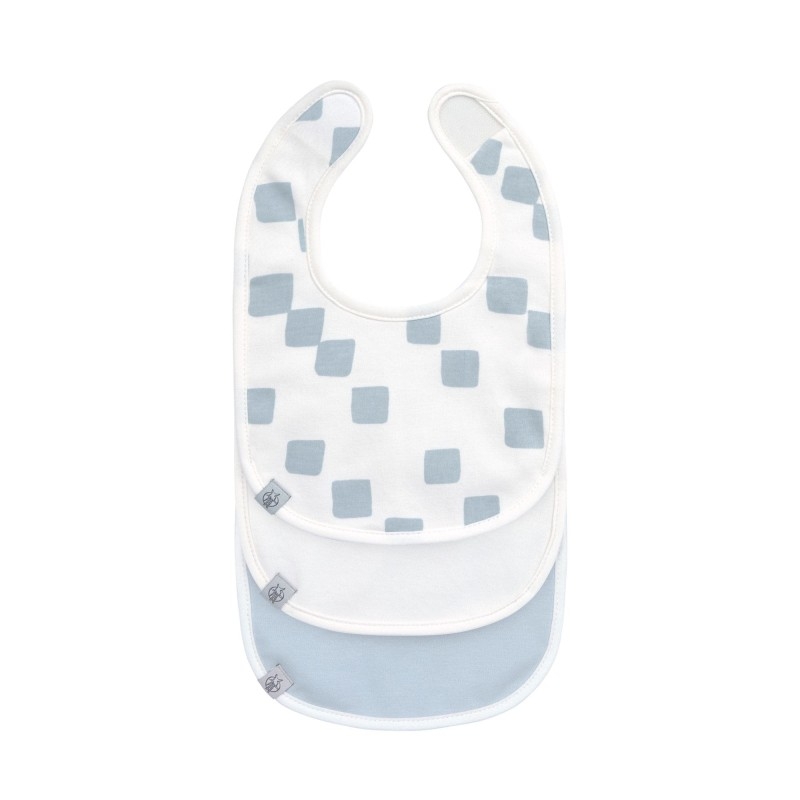 Pack de 3 bavoirs - Happy Fruits bleu clair