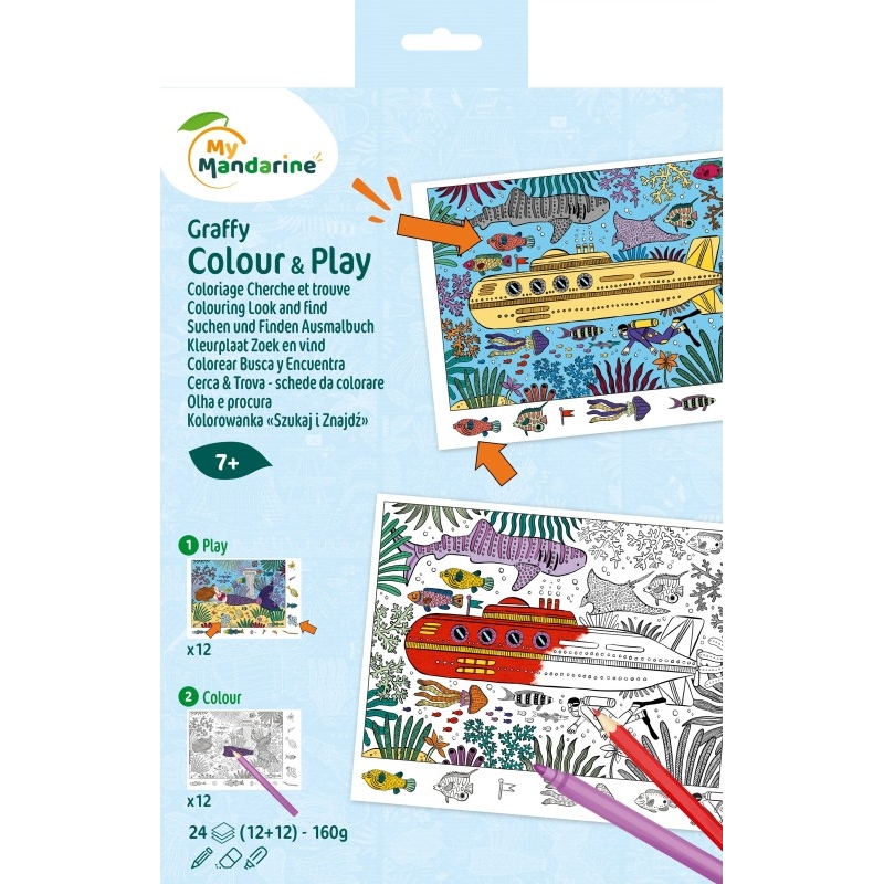 Graffy colour and play - Cherche et trouve Mer