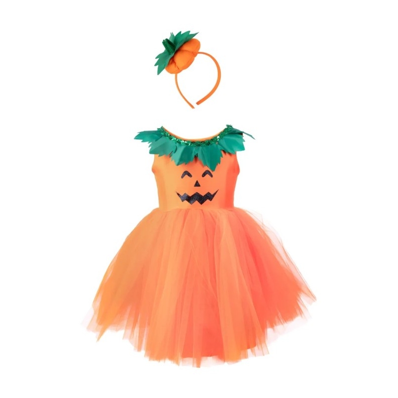 Déguisement - Robe tutu citrouille 5/6 ans