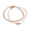 Ensemble bracelets coeur et strass