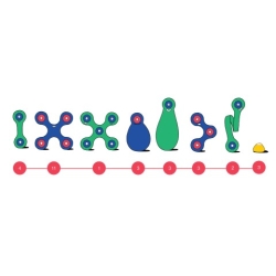 Clixo - Jeu de construction magnétique bleu/vert 30 pièces