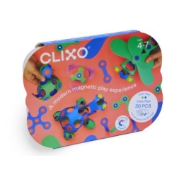 Clixo - Jeu de construction magnétique bleu/vert 30 pièces