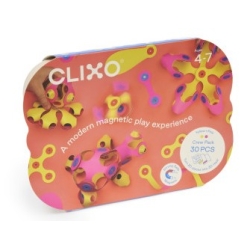 Clixo - Jeu de construction magnétique rose/jaune 30 pièces