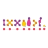 Clixo - Jeu de construction magnétique rose/jaune 30 pièces