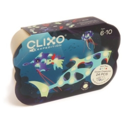 Clixo - Jeu de construction magnétique phosphorescent Océan 24 pièces