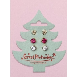 Boucle d'oreilles à clips Noël - Pierres précieuses