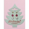Boucle d'oreilles à clips Noël - Pierres précieuses