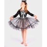 Déguisement - Robe squelette avec serre-tête 4/6 ans