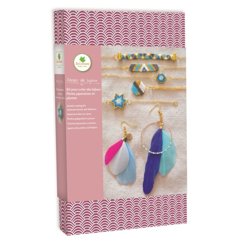 Atelier de bijoux - Perles japonaises et plumes