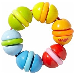 Hochet bois multicolore Kullerbunt