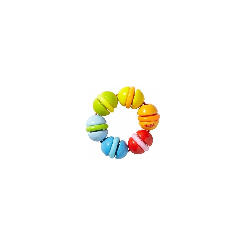 Hochet bois multicolore Kullerbunt