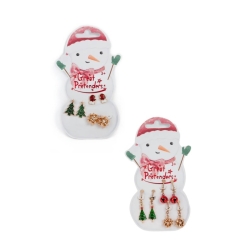 Set de 3 paires de boucles d'oreilles Noël