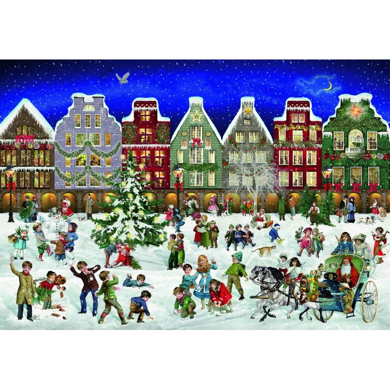Calendrier de l'avent puzzle - Winter evening in the city