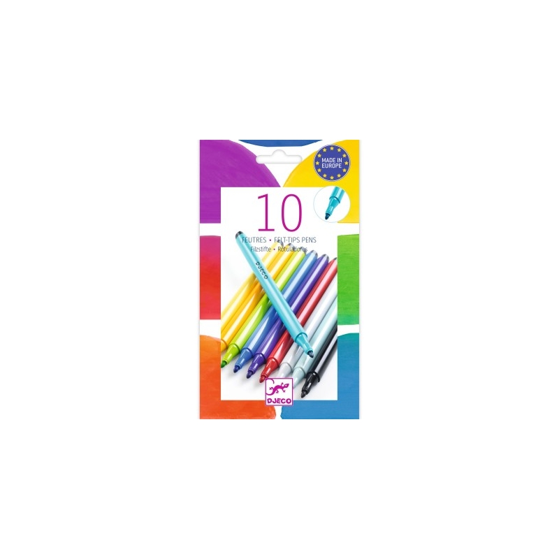 10  feutres Arc-en-ciel