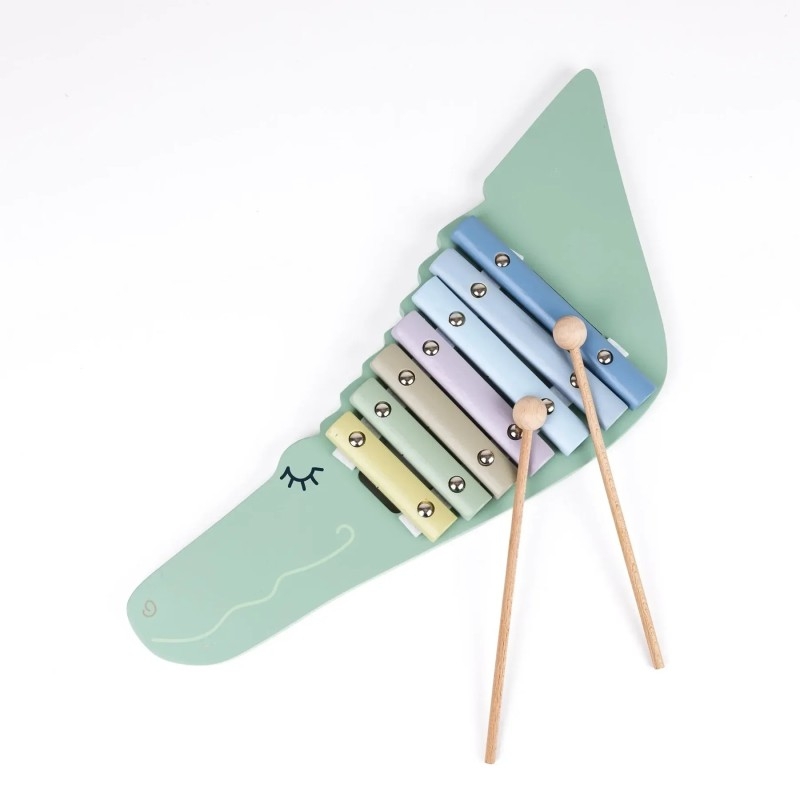 Xylophone en bois crocodile