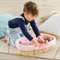 Couffin tressé peluche pour bb 36/42 cm