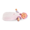 Turbulette peluche rose pour bébé 30 cm
