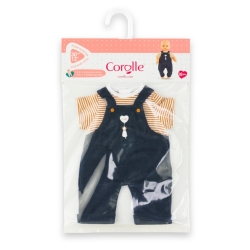 Vêtement t-shirt et salopette marine bébé 30 cm