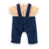 Vêtement t-shirt et salopette marine bébé 36 cm