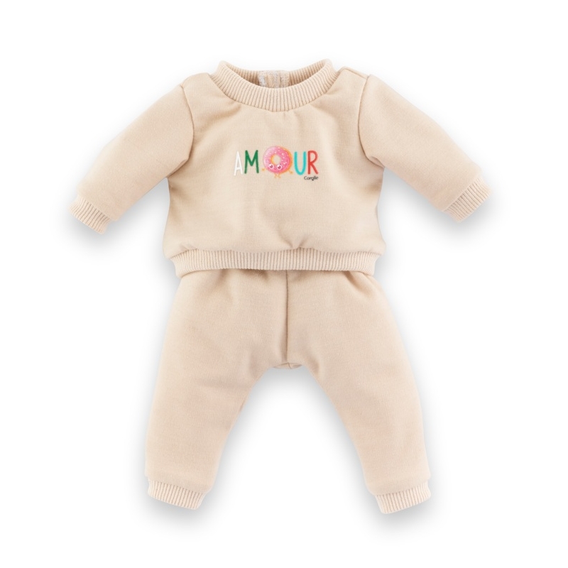 Vêtement jogging beige bébé 36 cm