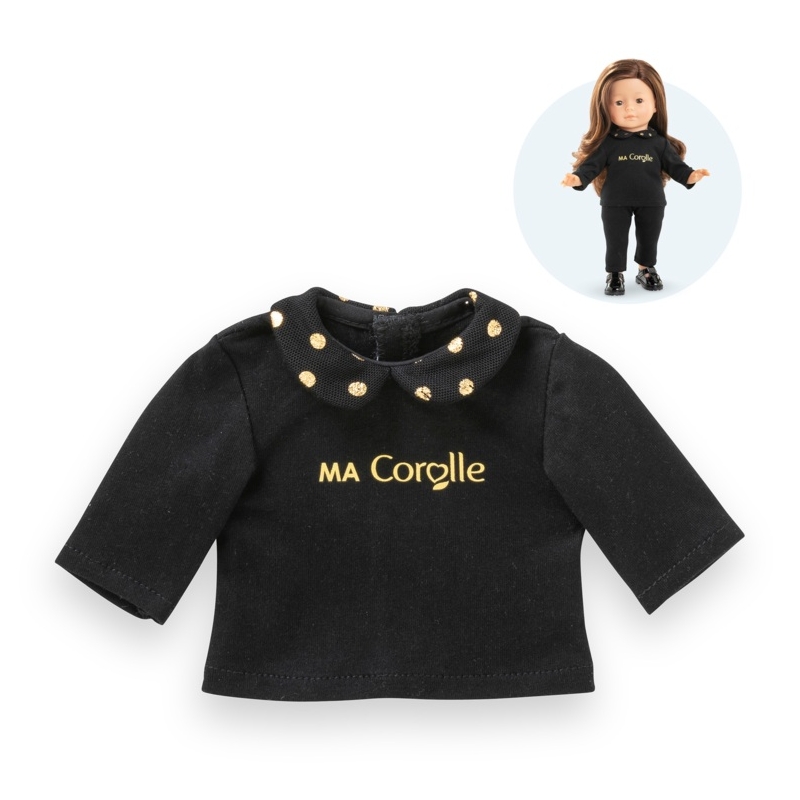 Ma Corolle - Tshirt noir et or manches longues