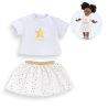 Ma Corolle - Jupe et tshirt ivoire et or